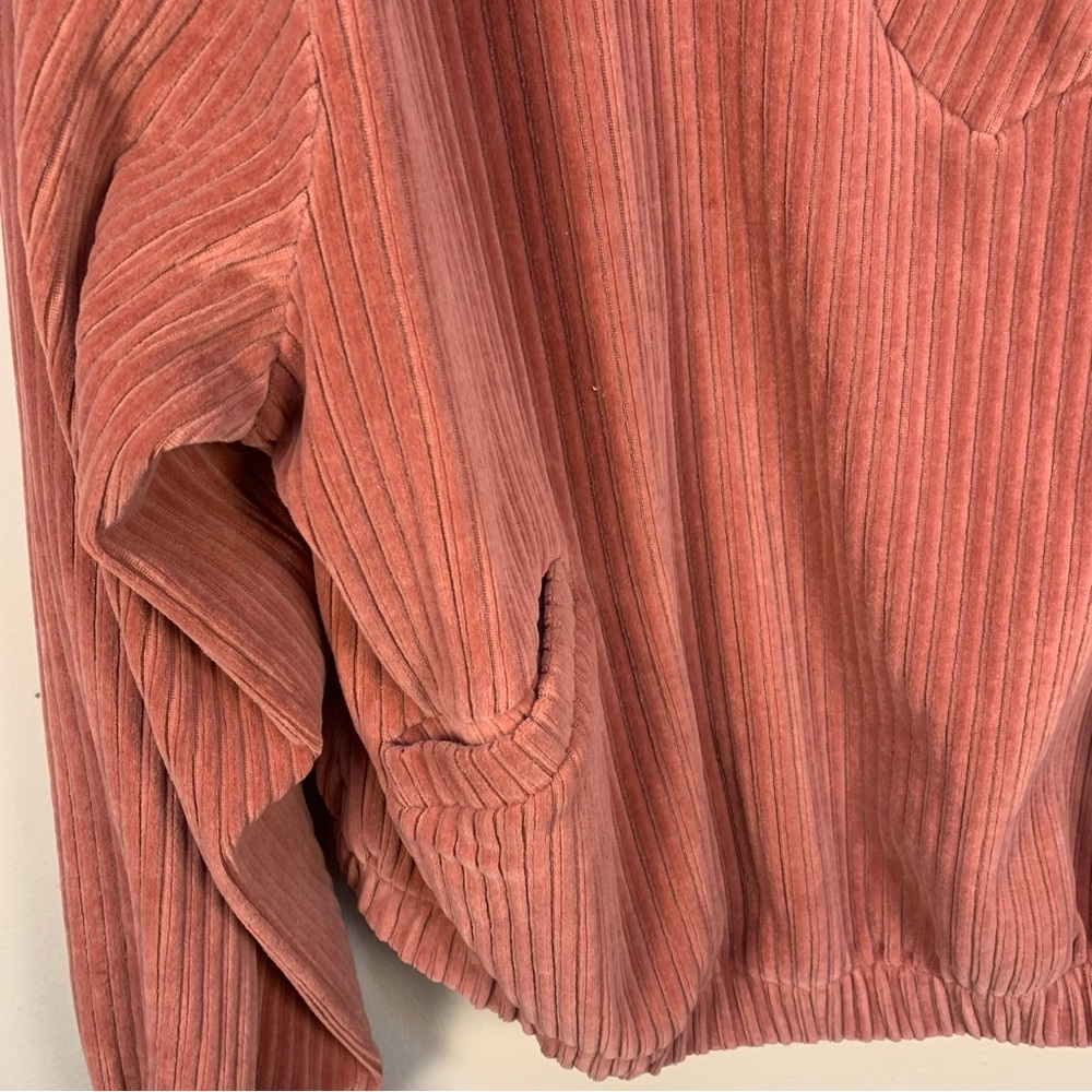 Free People Serena Ribbed Corduroy Quarter Button Pullover Sweater - Picture 11 of 12